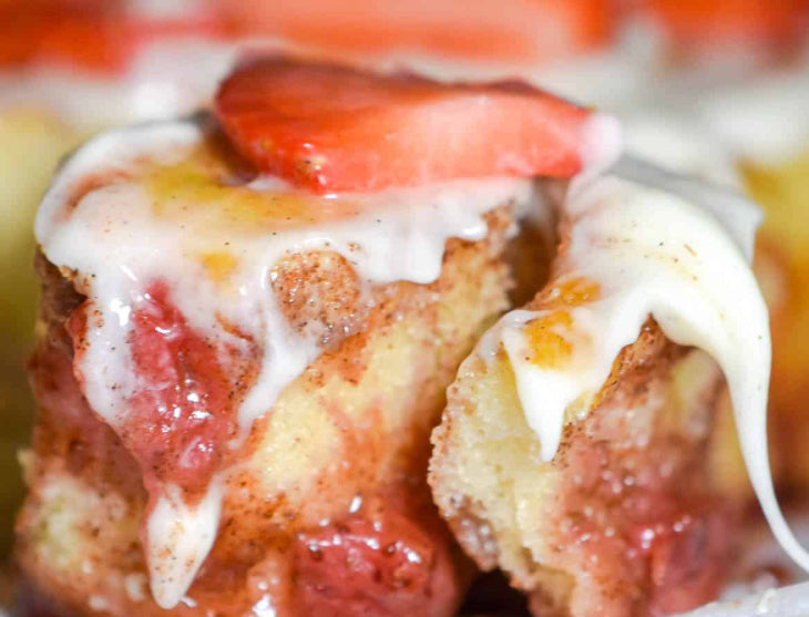 Jumbo Strawberry Cream Cheese Cinnamon Roll