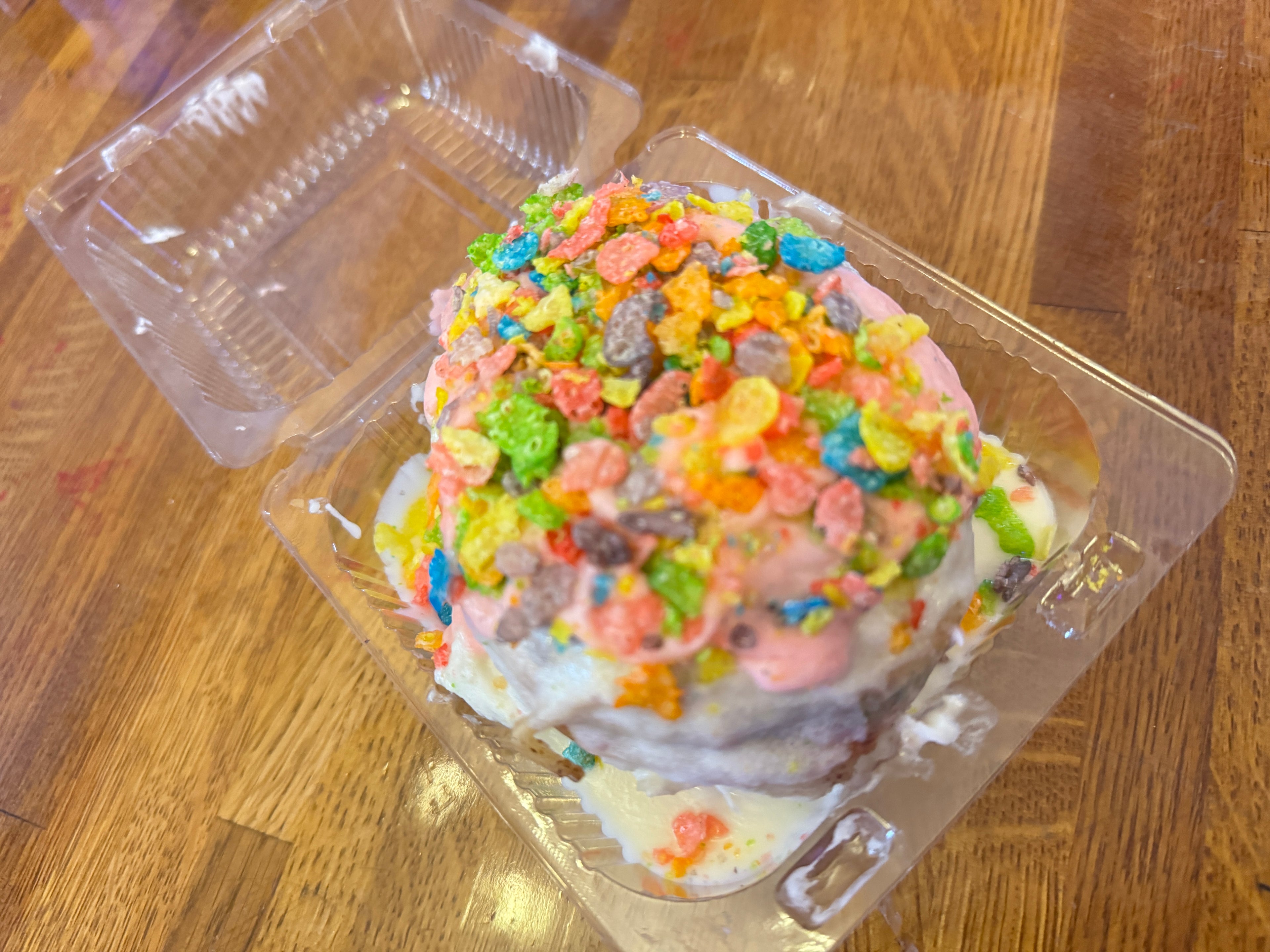 Jumbo Fruity Pebble Cinnamon Roll